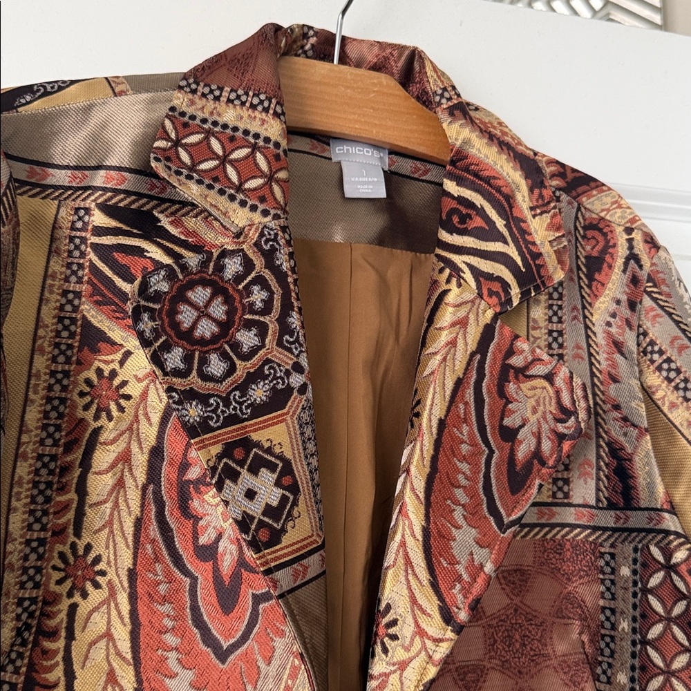 Chico's Multicolor Patchwork Jacket - image 2